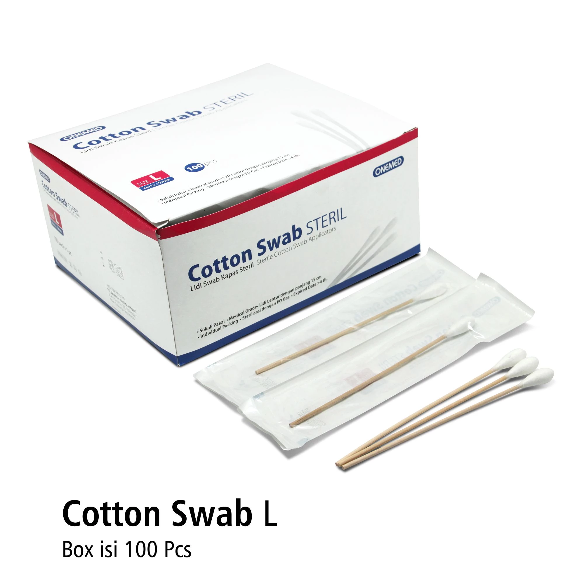 Cotton Swab Steril L isi 100pcs
